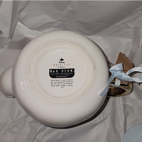 Rae Dunn Disney Cinderella Teapot Blue Lid with Gold Handle - Picture 9 of 9